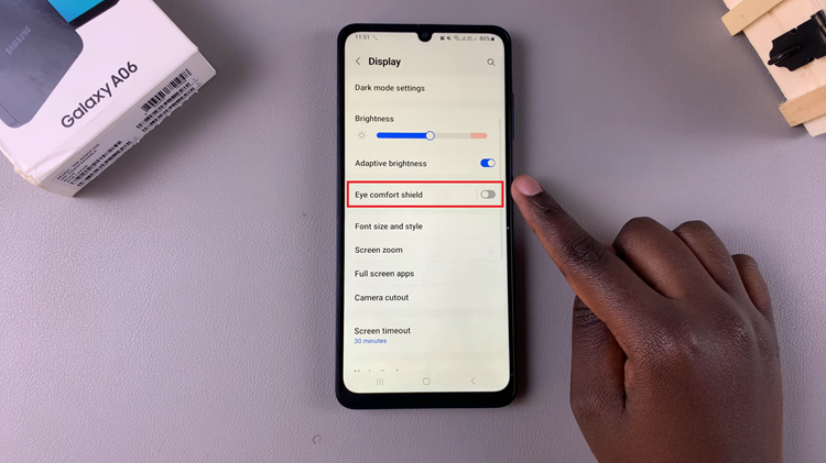 How To Enable & Disable Eye Comfort Shield On Samsung Galaxy A06