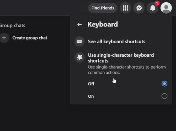 How To Enable/Disable Keyboard Shortcuts On Facebook