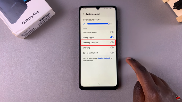 How To Enable & Disable Keyboard Sound On Samsung Galaxy A06