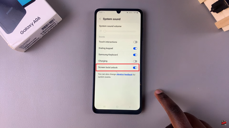 How To Enable & Disable Lock Screen Sound On Samsung Galaxy A06