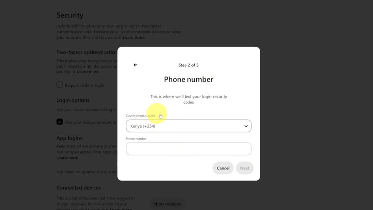 How To Enable Two Step Authentication On Pinterest