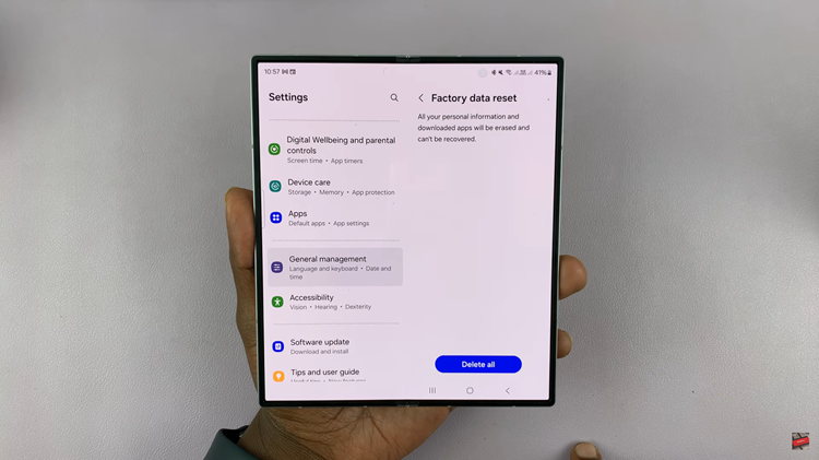 How To Factory Reset Samsung Galaxy Z Fold 6