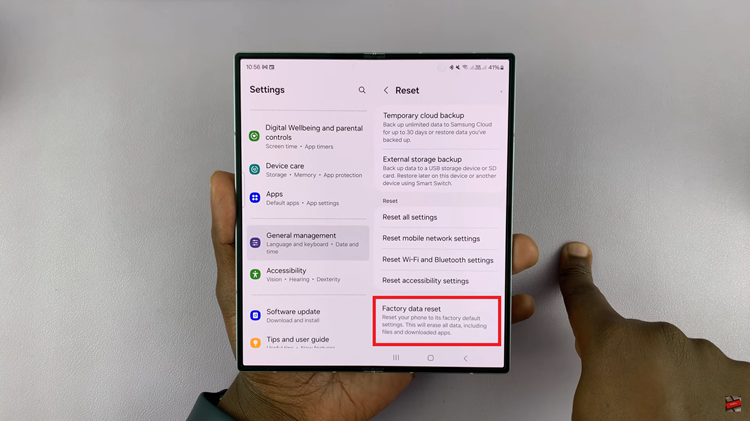 How To Factory Reset Samsung Galaxy Z Fold 6