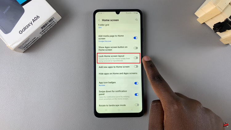 How To Lock Home Screen Layout On Samsung Galaxy A06