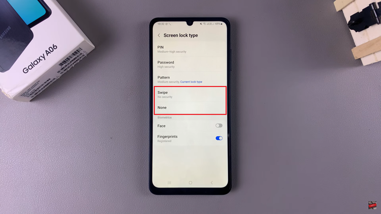 How To Remove Lock Screen PIN, Password, Or Pattern On Samsung Galaxy A06