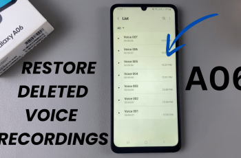 How To Restore Deleted Voice Recordings On Samsung Galaxy A06