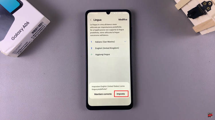 Cómo restablecer el idioma predeterminado del sistema al inglés en Samsung Galaxy A06