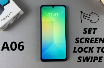 How To Set Screen Lock Type To SWIPE On Samsung Galaxy A06