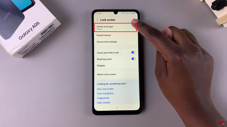 How To Set Screen Lock Type To SWIPE On Samsung Galaxy A06