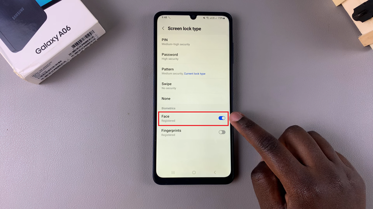 How To Temporarily Disable Face Unlock On Samsung Galaxy A06