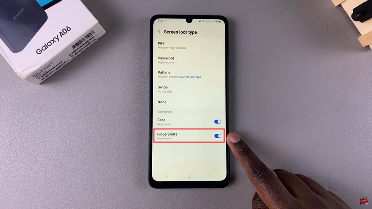 How To Temporarily Disable Fingerprint Lock On Samsung Galaxy A06