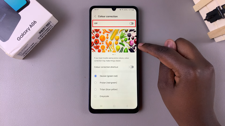 How To Turn ON & OFF Color Correction On Samsung Galaxy A06