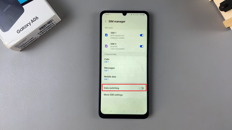 How To Turn ON & OFF Data Switching On Samsung Galaxy A06