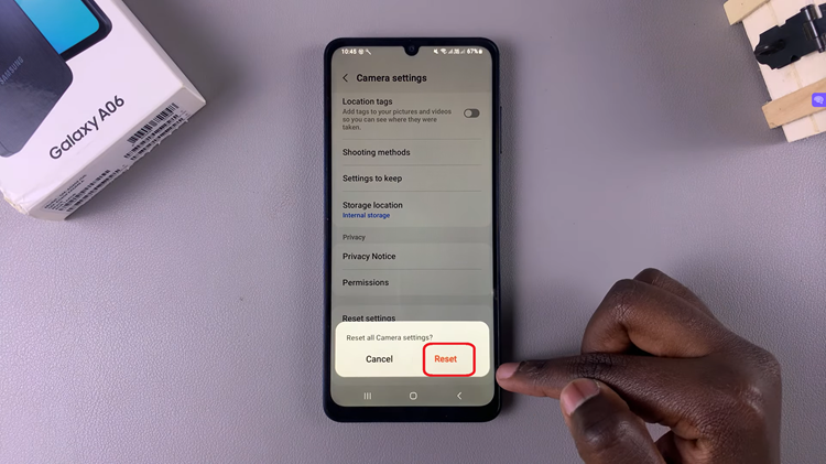 Reset Camera Settings On Samsung Galaxy A06