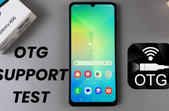 Samsung Galaxy A06 OTG Support Test