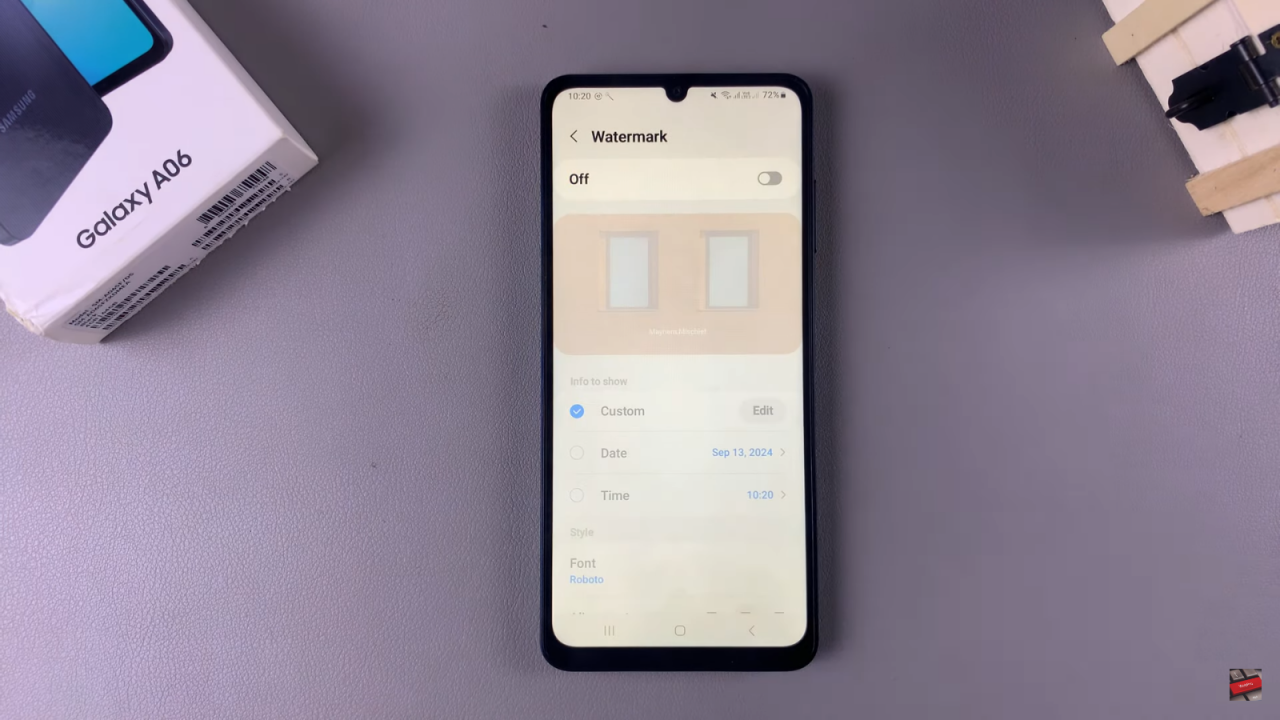 Disable Watermarks On Samsung Galaxy A06