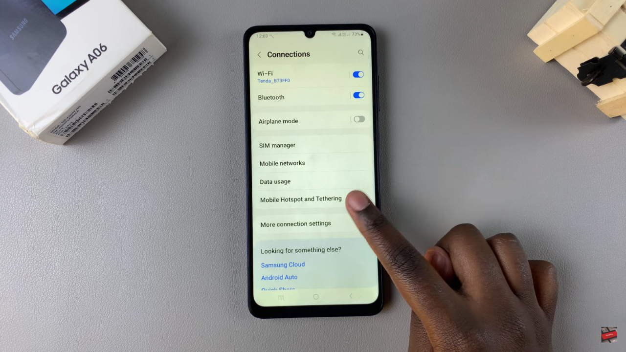 Set Up Mobile Hotspot On Samsung Galaxy A06