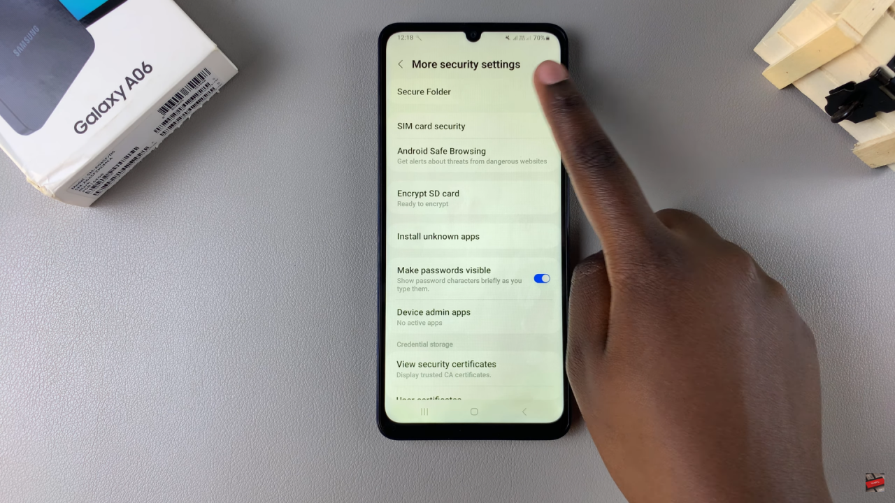 Delete Secure Folder On Samsung Galaxy A06