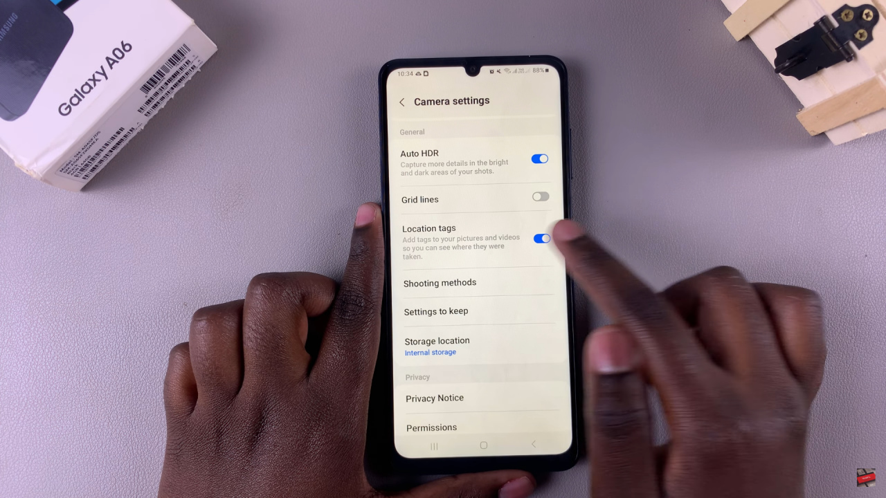 Disable Location Tags In Photos On Samsung Galaxy A06