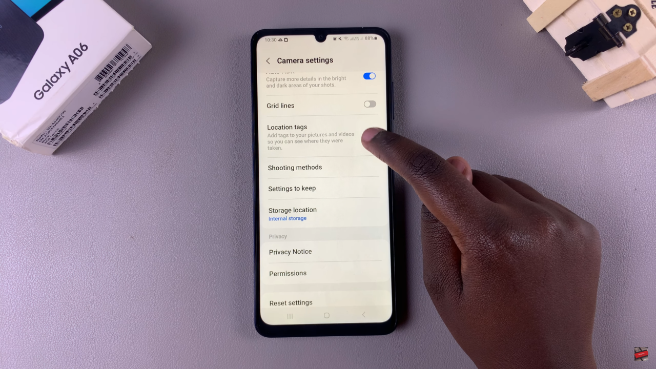 Enable Location Tags In Photos On Samsung Galaxy A06