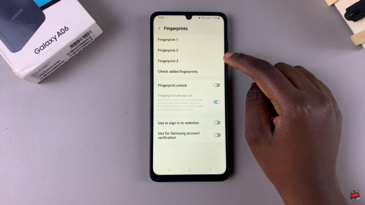 Rename Fingerprint On Samsung Galaxy A06
