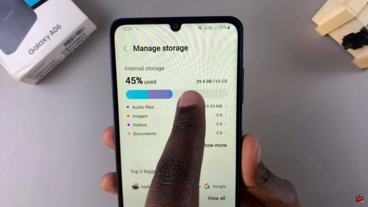 Check Storage Capacity On Samsung Galaxy A06