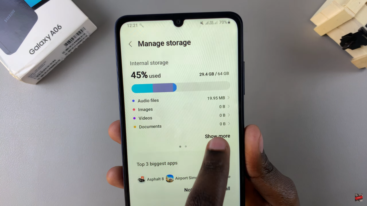 Check Storage Capacity On Samsung Galaxy A06