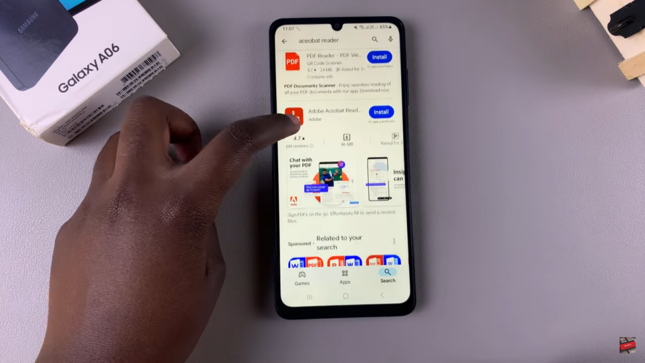 Install Adobe Acrobat Reader On Samsung Galaxy A06