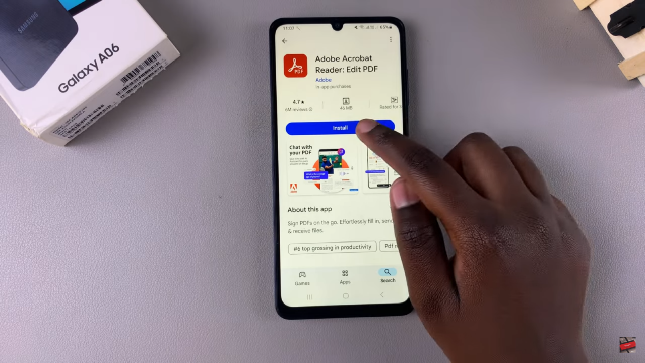 Install Adobe Acrobat Reader On Samsung Galaxy A06