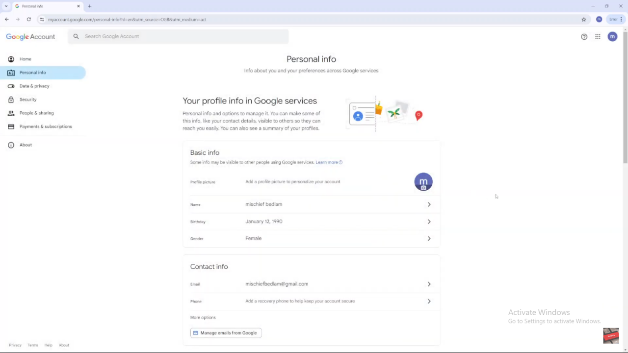 Change Google Account Name