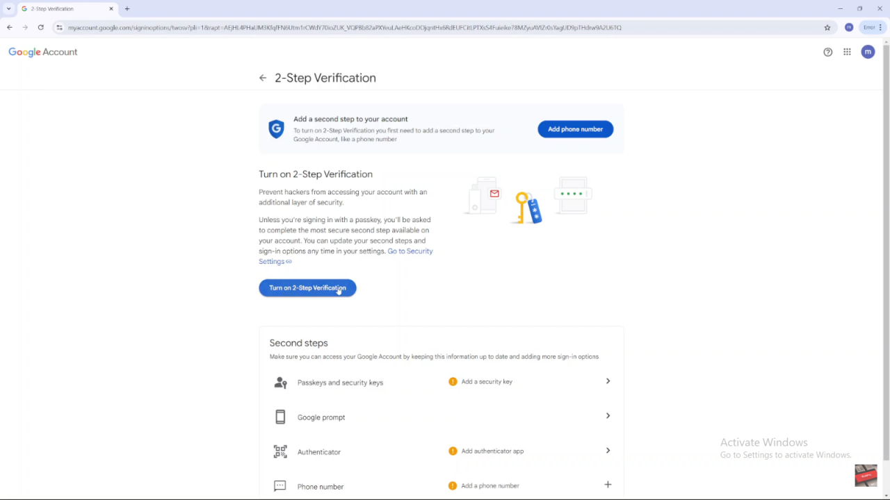  Turn On Two Step Verification For Google Account