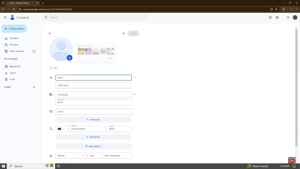Add Profile Picture To Contact On Google