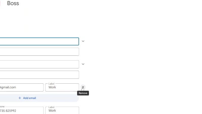 Remove Email To Contact On Google