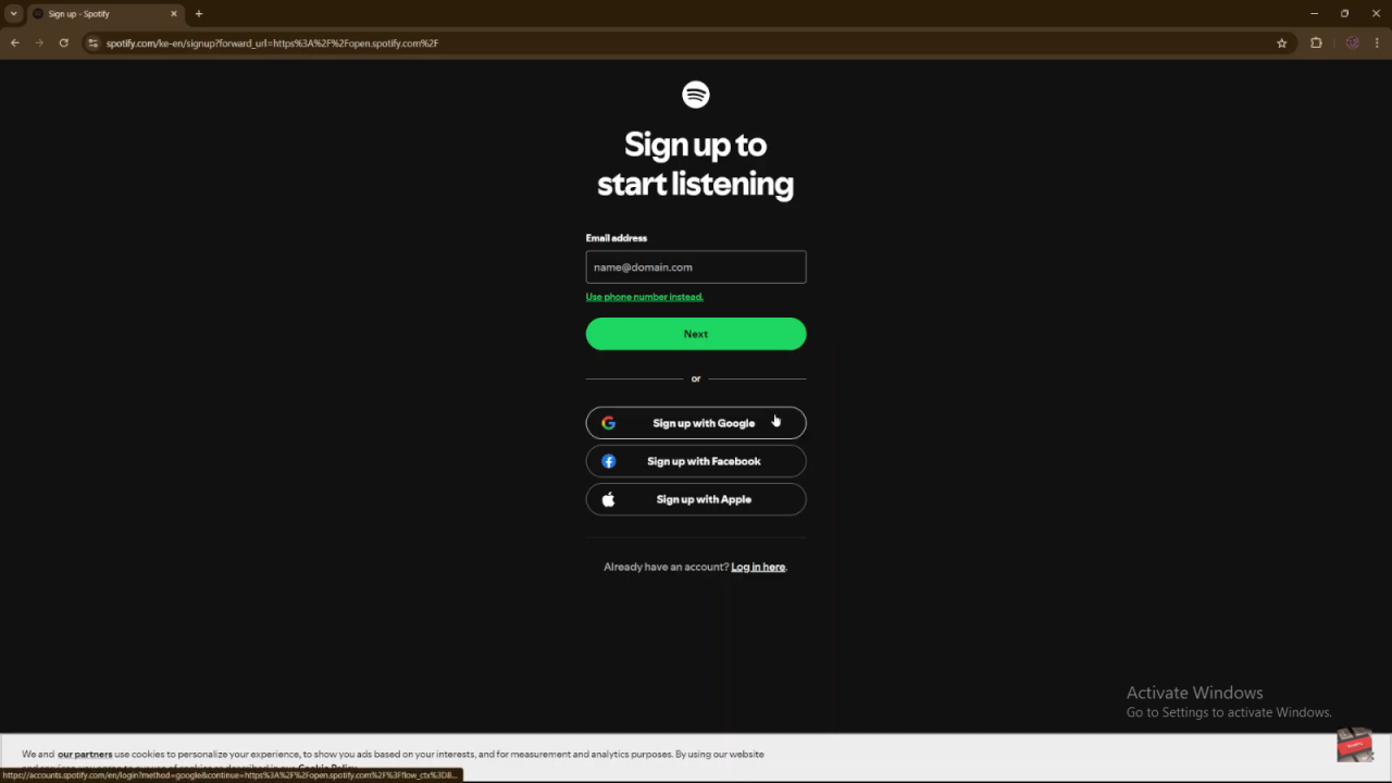  Create a Spotify Account