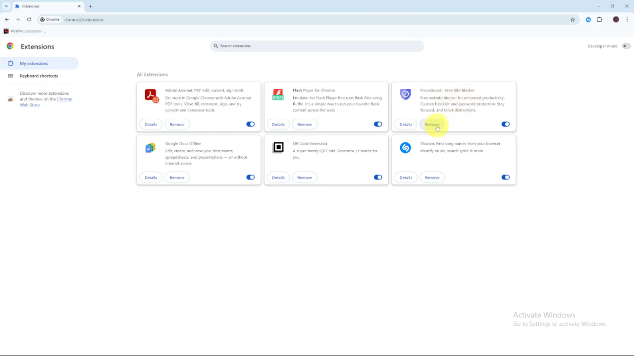 Remove Extensions On Google Chrome