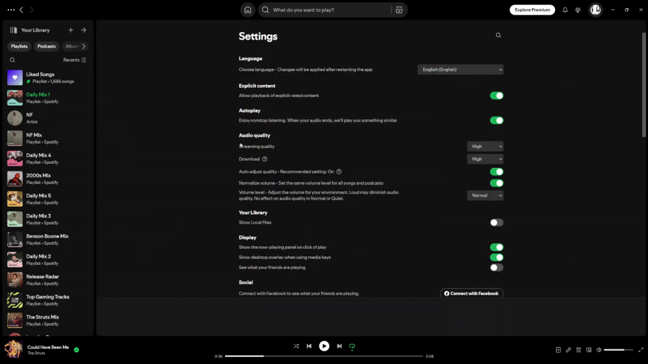 Change Streaming Quality In Spotify Music