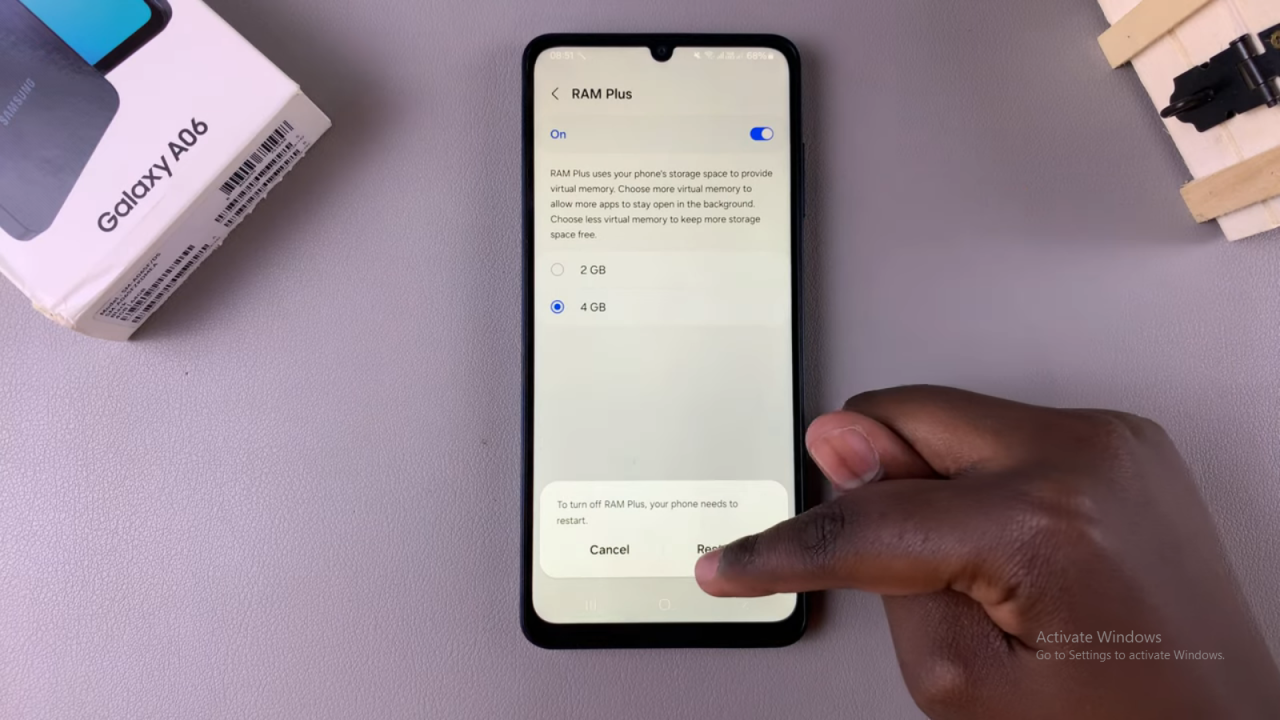 Disable RAM Plus On Samsung Galaxy A06