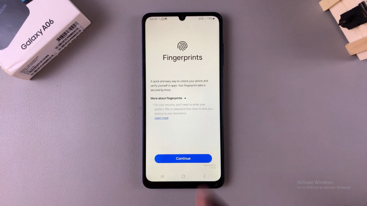 Register Fingerprint On Samsung Galaxy A06