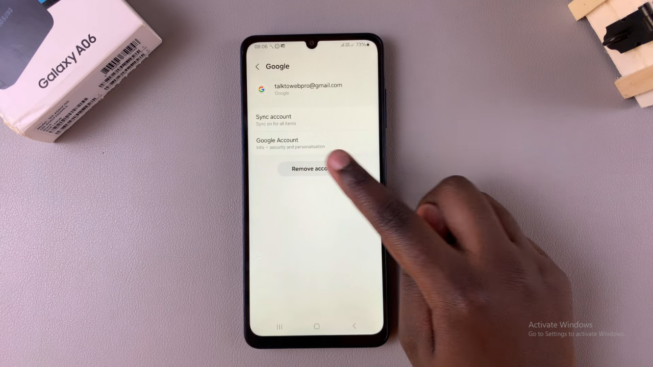 Remove Google Account On Samsung Galaxy A06