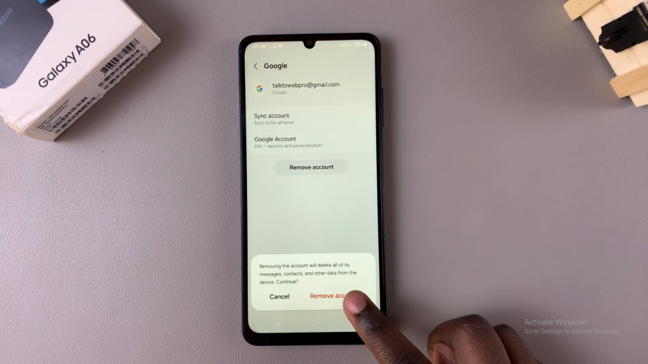Remove Google Account On Samsung Galaxy A06