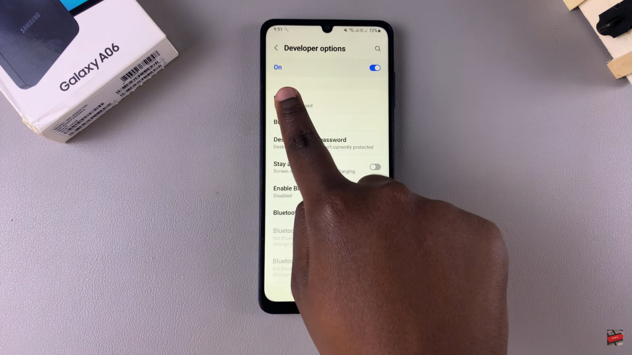 Disable Developer Options On Samsung Galaxy A06