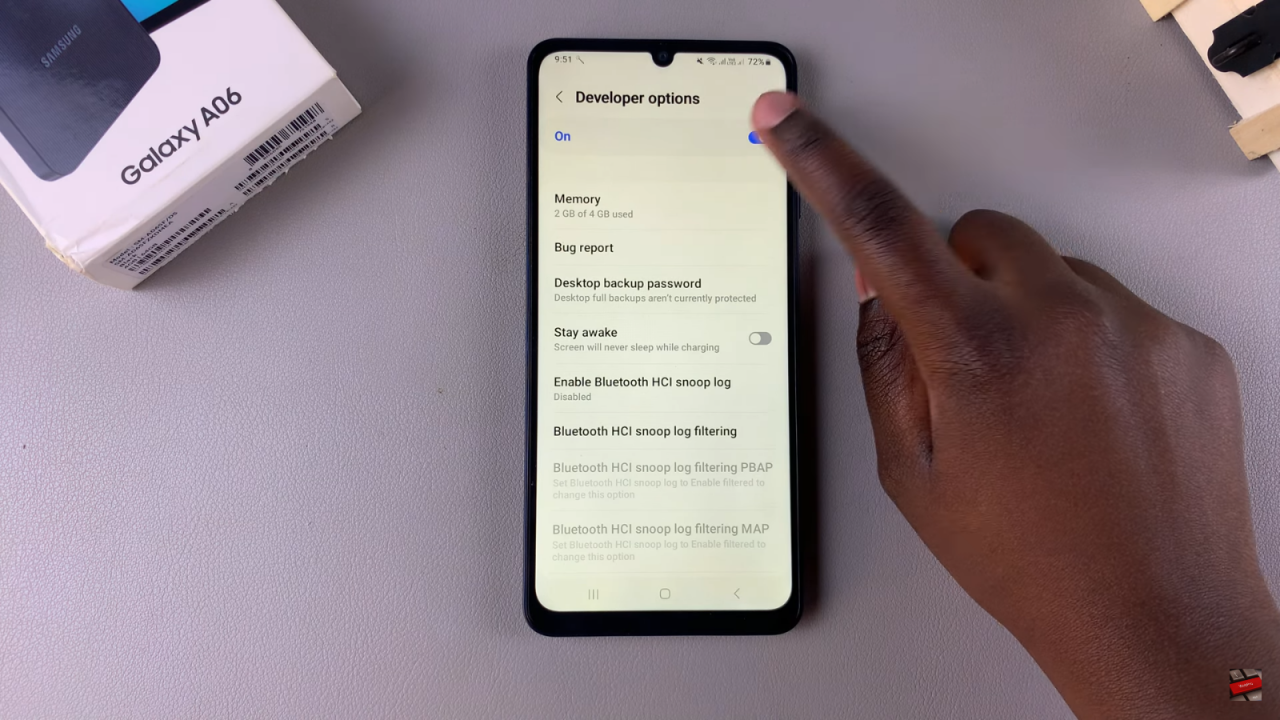 Disable Developer Options On Samsung Galaxy A06