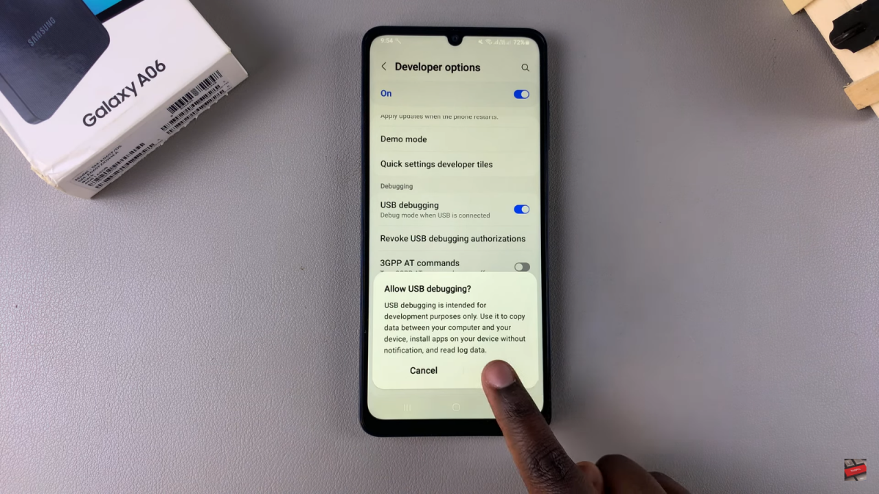 Enable USB Debugging On Samsung Galaxy A06