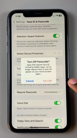 Turn Off Passcode On iPhone 11