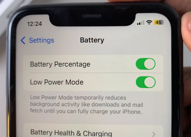 Turn ON Low Power Mode On iPhone 11